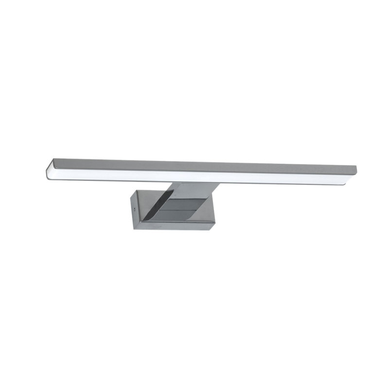 Shine Steel LED Armed Sconce, Silver, 4cm H x 30cm W x 11cm D