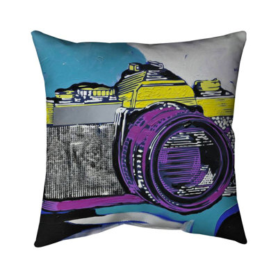 Retro Camera Livingroom Outdoor Throw Pillow | Home Decor