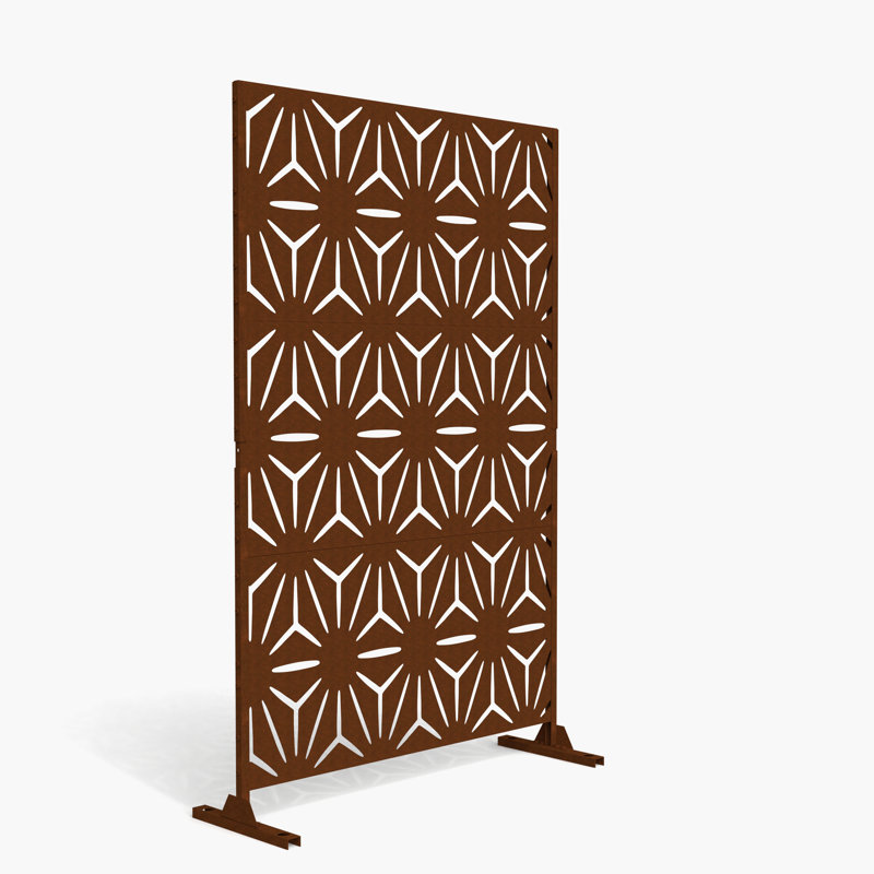 Panneau de clôture en métal 76 po x 47,2 po, Rouge