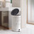 4.5 Gallon Vintage Metal Step On Trash Can With Lid and Liner, Rustic Farmhouse White Metal Garbage Can Waste Bin-964150997