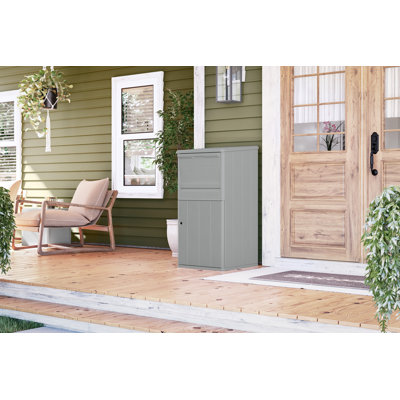 Suncast 18 in. W x 14 in. D Resin Package Delivery Box with Lockable One-Way Drop System, Made in the USA