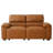 Mid-Century Faux Leather Sofa Couch with Deep Cushions and Solid Wood Frame for Living Room-1524290006
