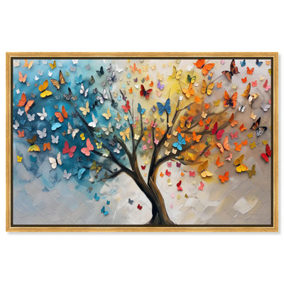 «Fluttering on Tree I», art coloré sur toile par Art Remedy