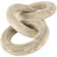 Wood 3 Link Chain Decorative Sculpture with Natural Wood Grain