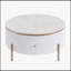 Table basse moderne avec 2 grands tiroirs, rangement spacieux et design élégant pour les salons contemporains