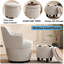 Fauteuil d'appoint pivotant avec repose-pieds-1221275893