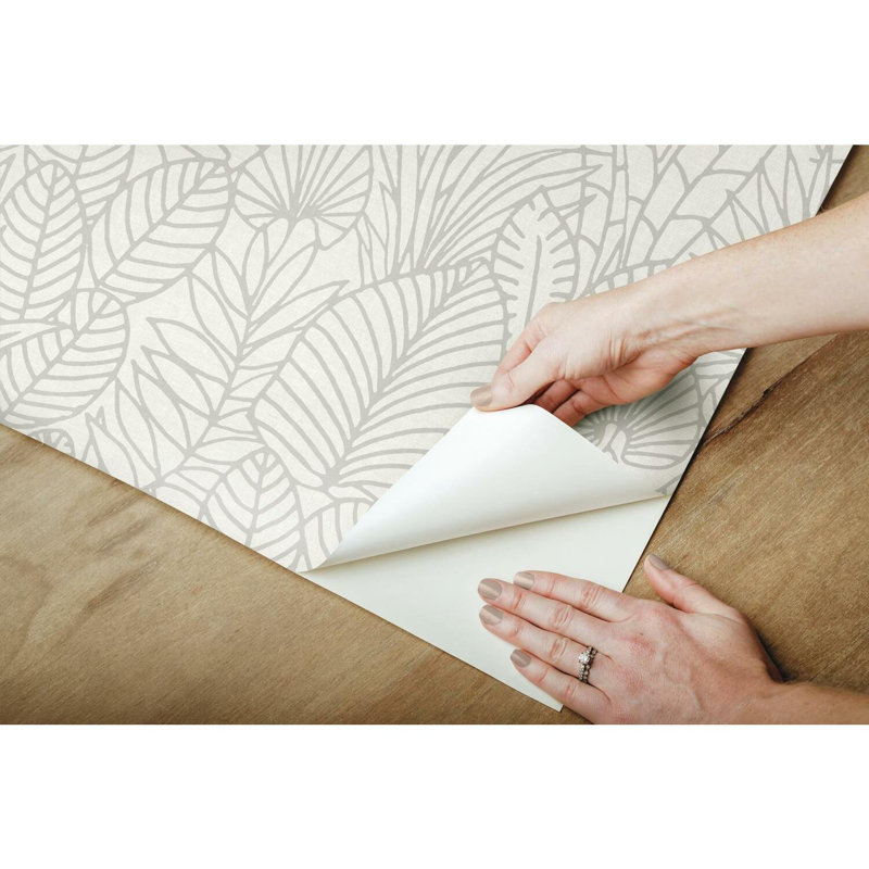 Rouleau de papier peint auto-adhésif L 20,5 pi x l 16,5 po Davis, Beige