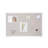 White Cork Board with Linen Surface Wall-Mounted
