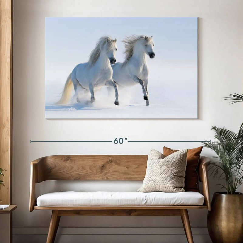 Brampt Snow White Horses, 34" H x 51" W