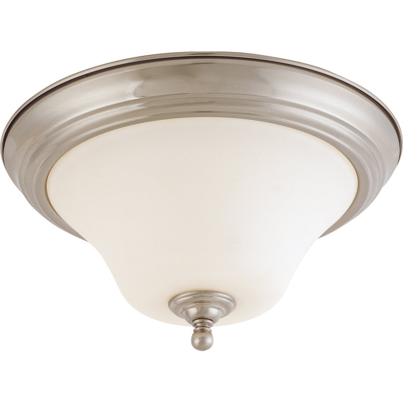 Zarate Glass Flush Mount, 13" W x 7" H / No