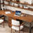Walnut Rectangular Solid Wood Executive desk-1054619893