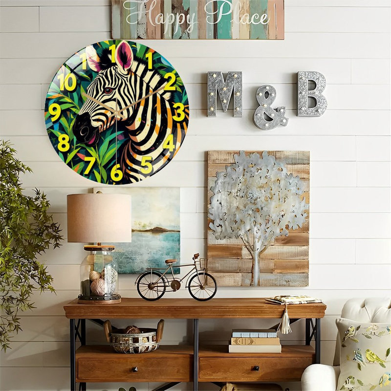 Horloge murale Zebra