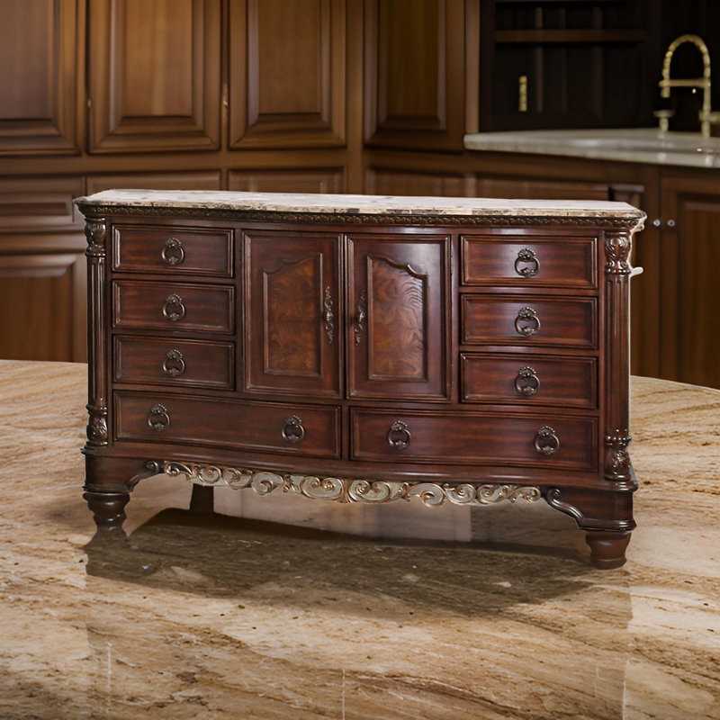 Commode double 8 tiroirs en bois Degraff