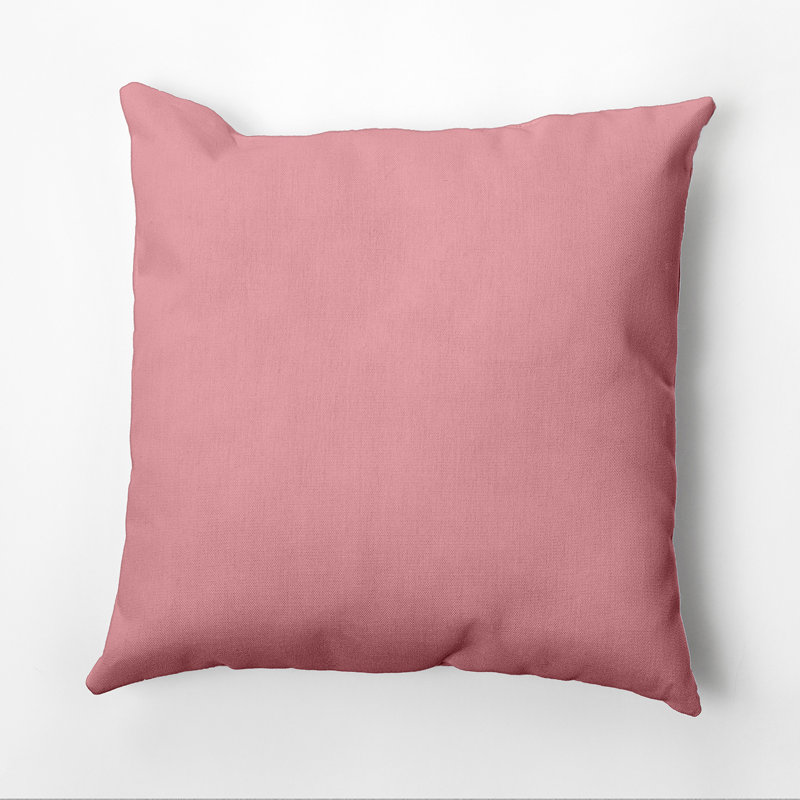 Housse de coussin Ajibola, Rose, 18 po x 18 po, Polyester/ bourre en polyester