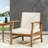 Stylish Wood Club Chair, Water- Seat Included Patio Chair In Cream, Constructed From