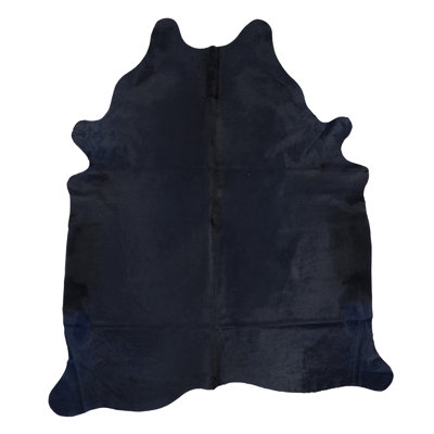 Iwan Cowhide Area Rug in Navy