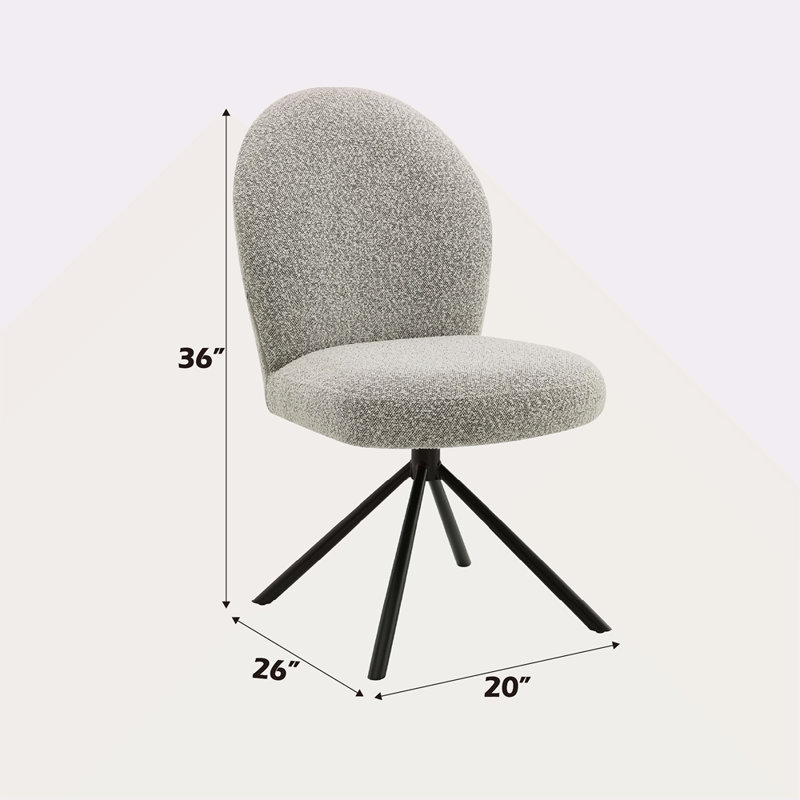 Chaise d'appoint pivotante Boucle (ensemble de 2)