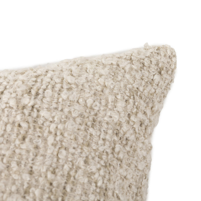 Callum Square Pillow Cover & Insert, Beige