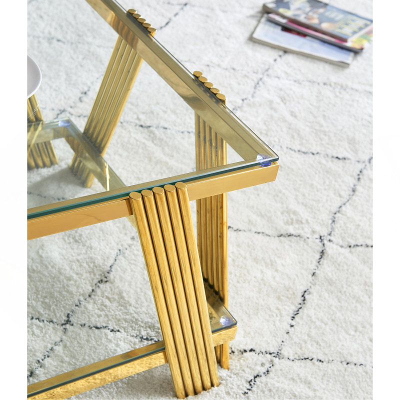 Table basse 47 po, Doré