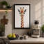 Gentle Giraffe Modern - Wrapped Canvas-875702692-875702696