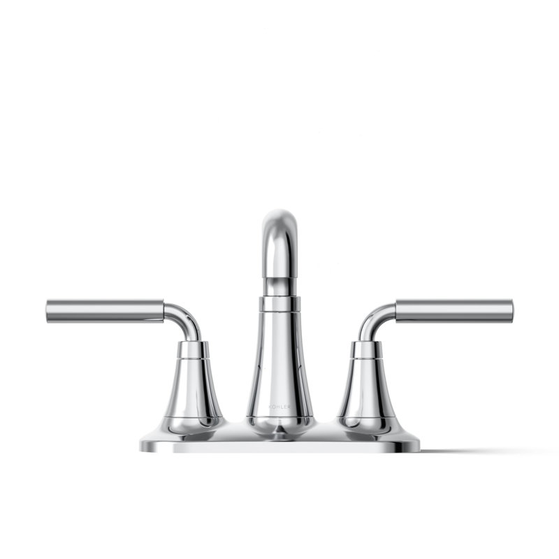 Tone Two-Handle Centerset Bathroom Sink Faucet with Clicker Drain, 1.2 GPM, Polished Chrome