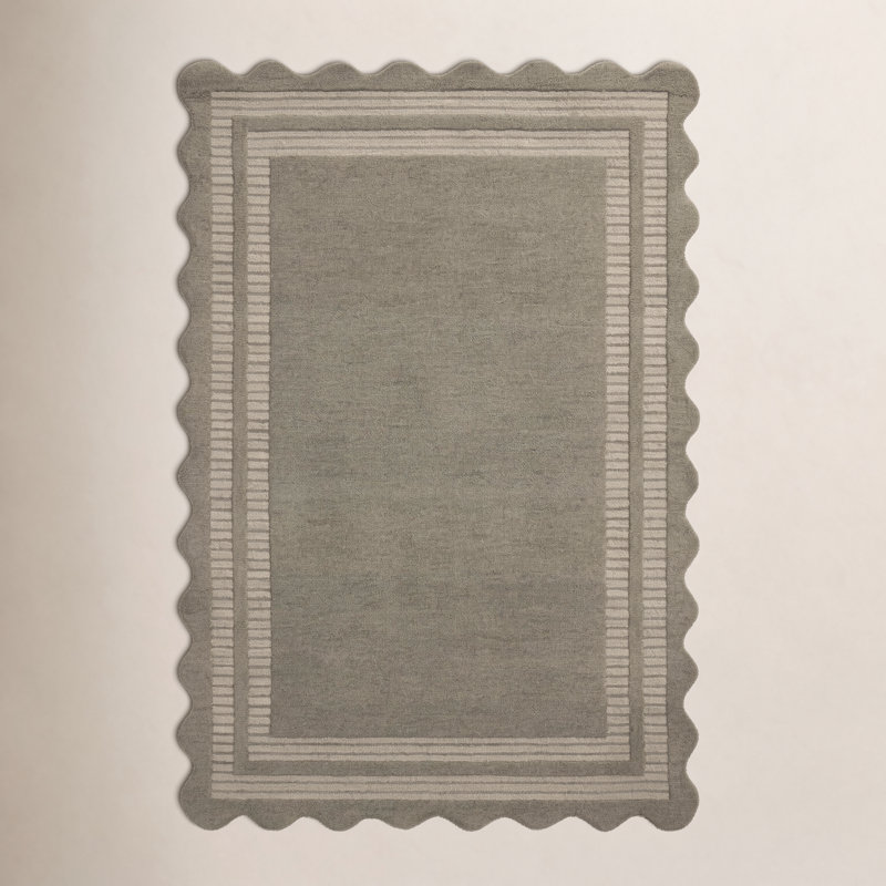 Tapis Chris Loves Julia x Loloi Scottie, Rectangulaire : 7 pi 9 po x 9 pi 9 po, Olive / galet