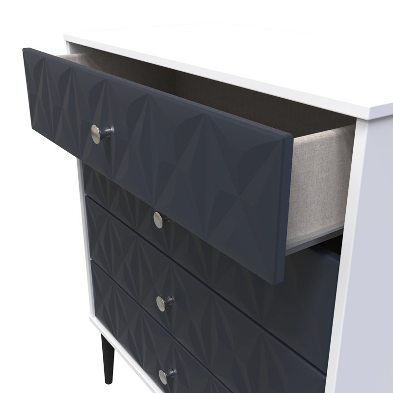 77cm W 4 - Drawer Chest of Drawers, Blue