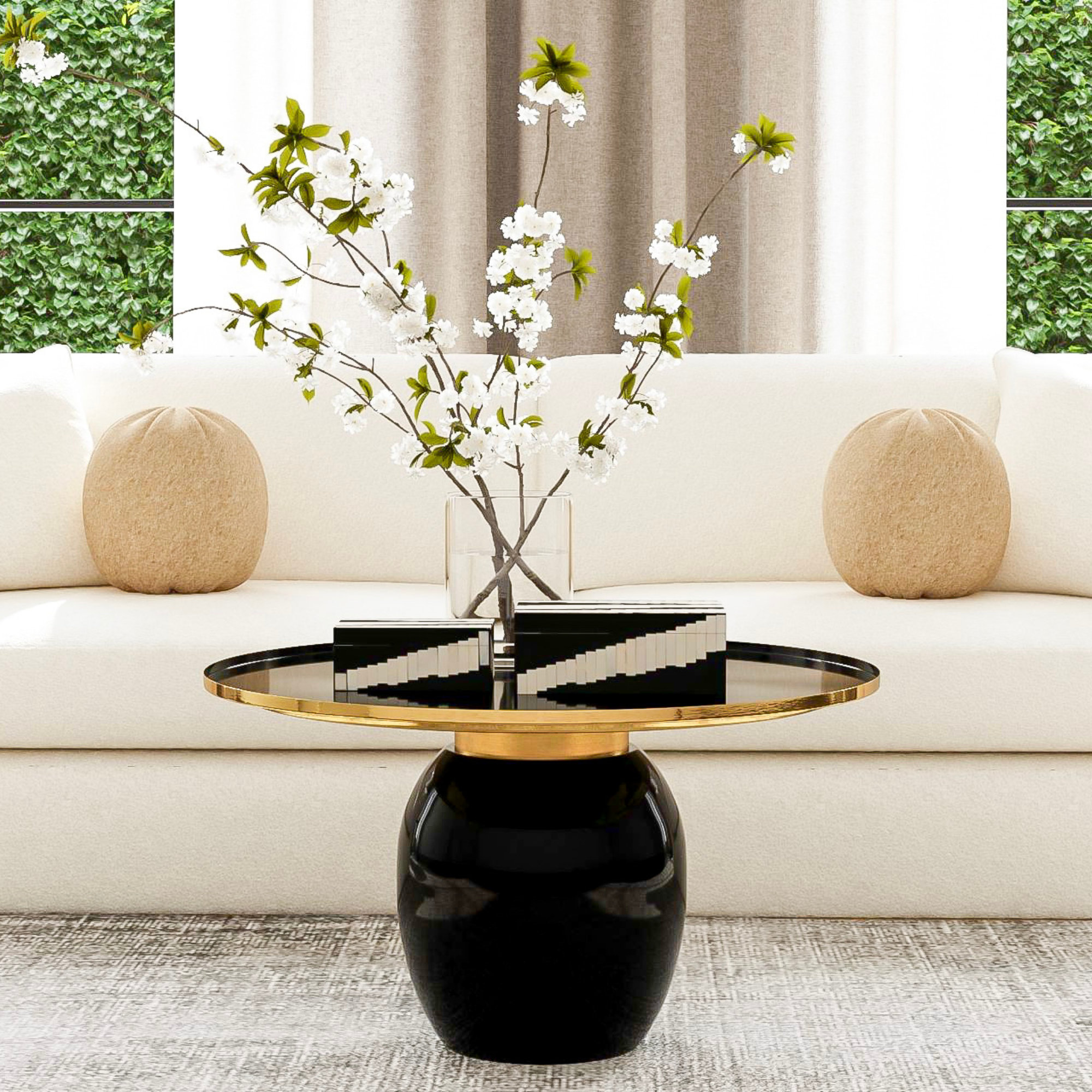 Indigo Road by Egypt Sherrod Samara Iron Pedestal Coffee Table