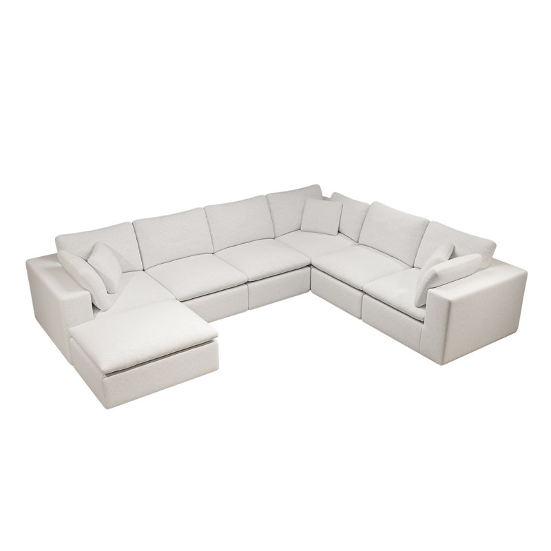 137.8*108.3"Modular Sectional Sofa Seat, White
