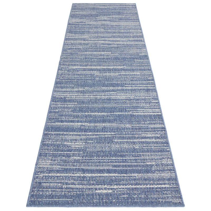 Machine Woven Blue Outdoor Rug, Rectangle 200 x 290cm
