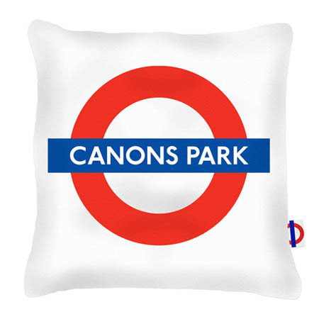 Canons Park Tube Station London Transport Cushion