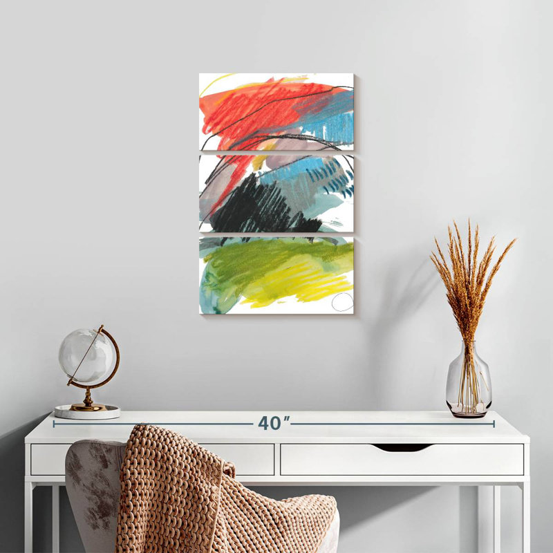 Paysage abstrait n ° 40, H 45 po x l 28 po