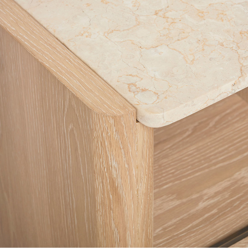Arden 1 - Drawer Solid Wood Nightstand