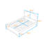 Platform Bed with Wood Construction and Slats,Headboard-2019566068
