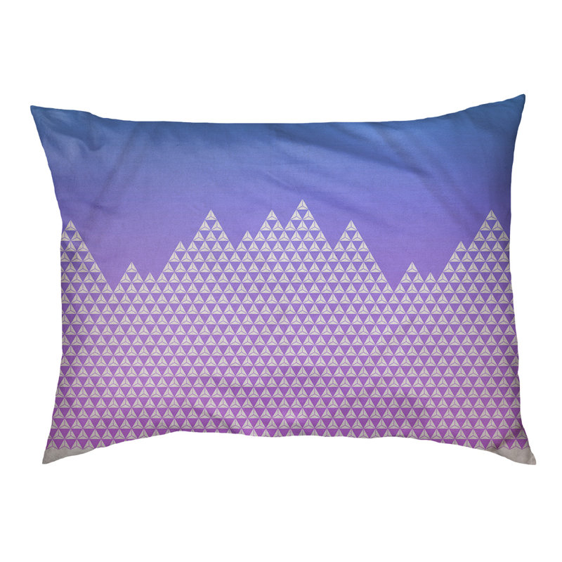 Coussin mountain dog Byrge, Moyen (30" x 20" D x 10" H), Bleu / Mauve