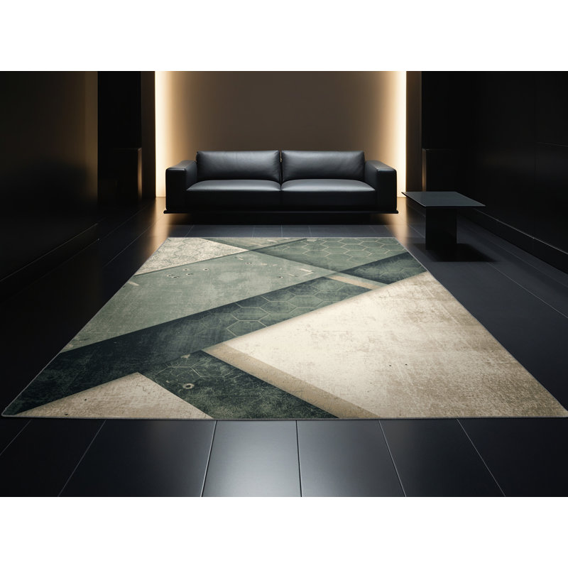 Machine Washable Entertainment & Pop Culture Holographic Game Board Modern Rustic Vintage Look Rug in Brown – Gray Binding