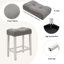Ensemble de table de bar 4 pièces avec prise de courant, idéal pour le salon et la salle à manger, avec tabourets confortables et structure robuste