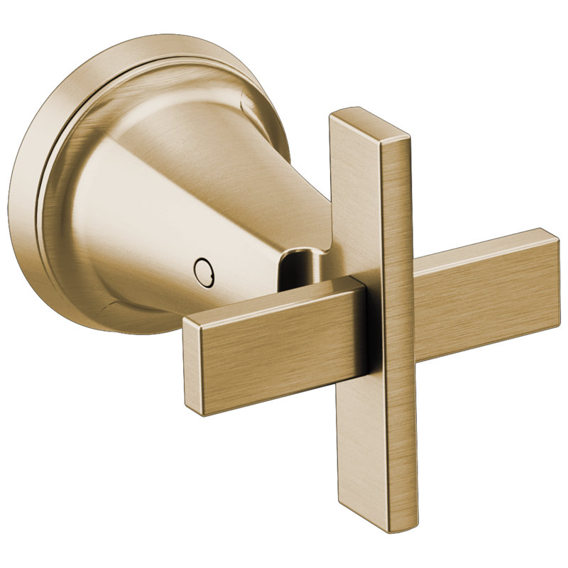Levoir® Two-Handle Wall Mount Lavatory Faucet - Less Handles, Luxe Gold, Cross