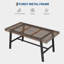 Table de salle à manger industrielle pour 4-6 à 63 po / 55,1 po, plateau en bois rustique et structure en métal robuste, table de ferme moderne pour salle à manger, salon, assemblage facile-133711955