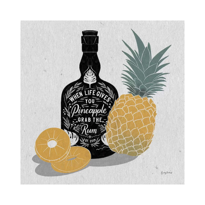 Fruity Spirits Rum by Becky Thorns - Wrapped Canvas Print, 93.98 cm H x 93.98 cm W x 3.175 cm D