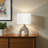 Raphael Standard Ceramic Table Lamp in Brown and Ivory, 25.09'' H X 16.32'' W X 10.79'' D