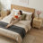 Oak Nature 2-drawer Grille Design Bedside Cabinet