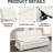 Daniyaal Faux Leather Manual Reclining Living Room Sofa with Drop-down Table