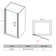 FPivot 36" W x 72" H Pivot Shower Door, Hinged Semi- Frameless Glass Shower Door