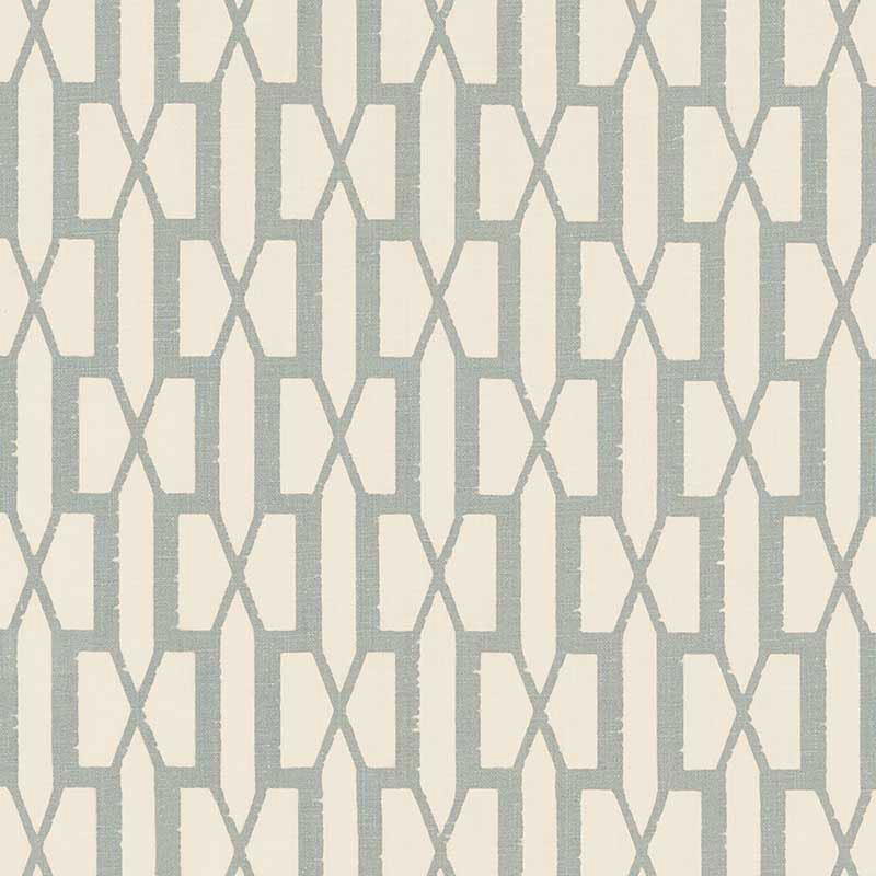 Schumacher x Veere Grenney Belvedere Fabric, Orpington Blue