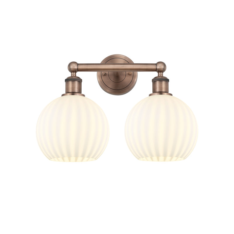 Éclairage de salle de bain à intensité variable à 2 lumières Bia, Cuivre antique