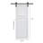 2-Panel Cottage style  door 3/4" thick 32 in. x 84 in. MDF White Barn Sliding Door With Hardware kit-133253719
