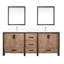 Meuble-lavabo double rustique, surface en marbre de culture, robinet, 30 po Miroir, robinet de salle de bain à gratter et teinture à une profondeur de 20,83 po, finition simple, robinet