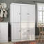 Garde-manger 100% bois massif 48,5 po avec portes Shaker, 2 tiroirs et tablettes réglables-770343780