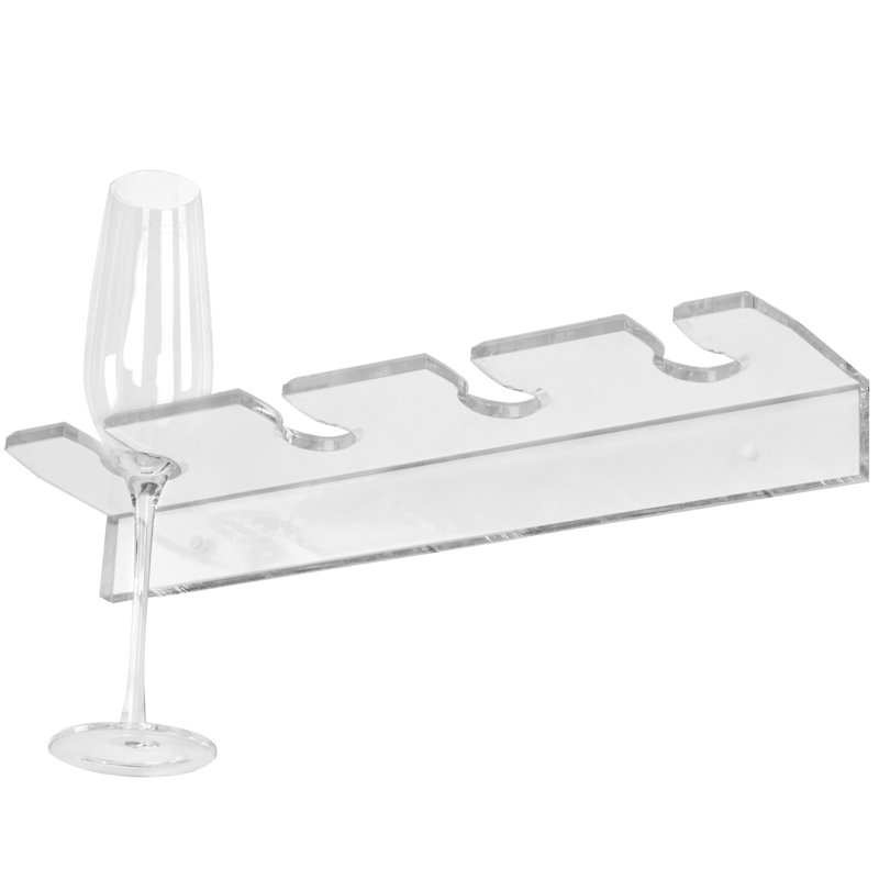Plastic / Acrylic Wall Mounted Wine Glass Rack in Clear 